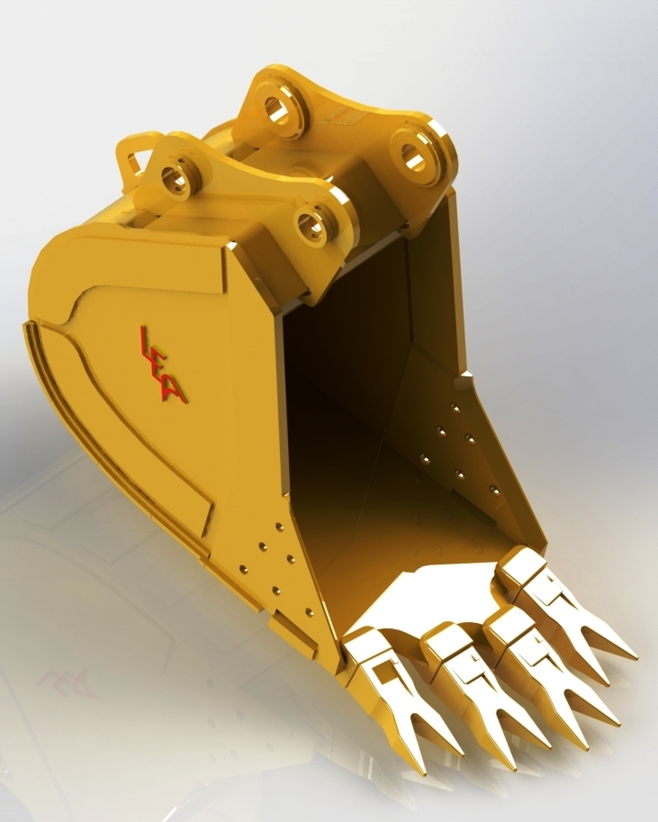 Staggered edge excavator bucket